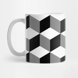 Cubes Black White Gray Mug